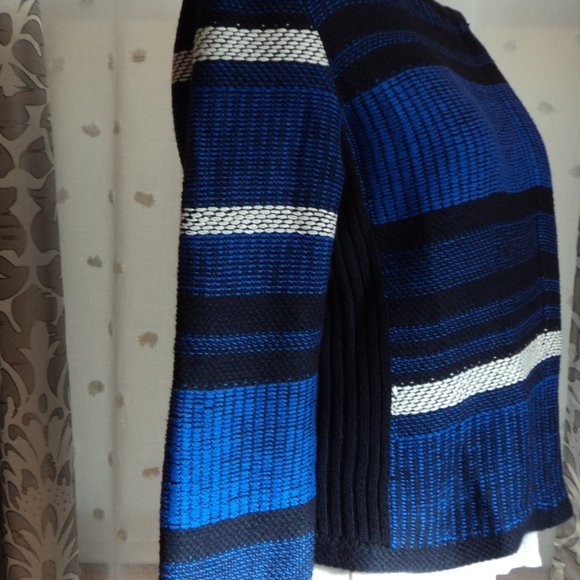 Bold Colored Crop Cardigan Moto Sweater - Picture 6 of 7